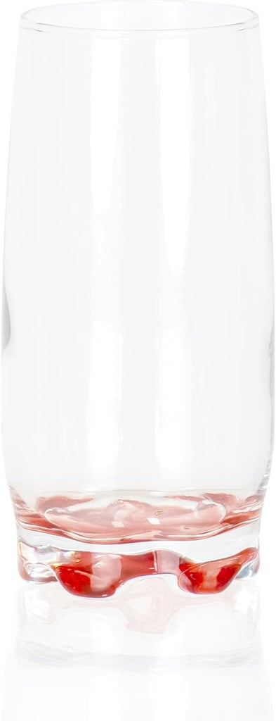 Vibrant Splash Water, Beverage Highball Glasses, 13.25 Ounce - Set of 6