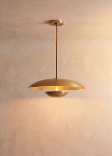 Inspired Cosmic Style 18" Round Pendant Lacquered Burnished Brass - Main Product View