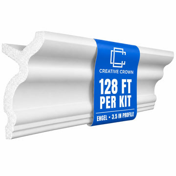 Engel 128 Ft Foam Crown Molding Kit with LED Channel, 3.5"