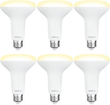 6 Pack BR30 LED Recessed Light Bulb, Dimmable Indoor Flood Light Bulbs CRI80 7W Equivalent 65W 2700K Soft White 650
