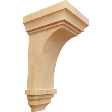 Jumbo Jefferson Wood Corbels, 7"W x 7 3/4"D x 14"H, Red Oak