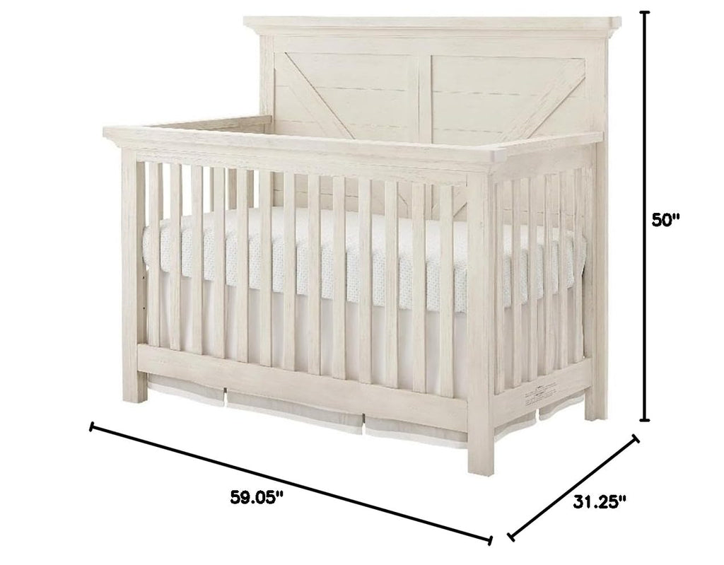 4 in 1 Convertible Crib, Brushed White