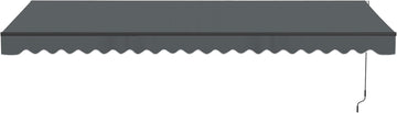 Electric Patio Awning Caribbean Black Frame 20x10 Charcoal Gray | Retractable sunshade for decks and balconies