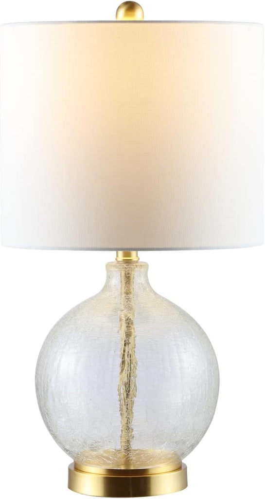 Lovell Clear Glass/ Gold 22-inch Bedroom Living Room Home Office Desk Nightstand Table Lamp (LED Bulb Included)