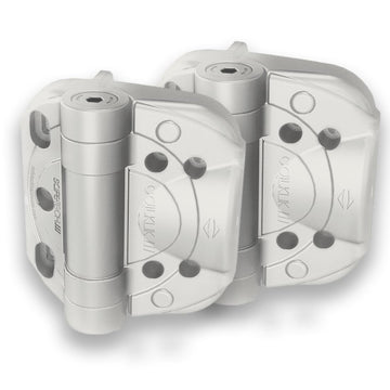 Spring-Loaded Self Closing Gate Hinges, Heavy Duty Hinges with Adjustable Tension for Wood, PVC & Vinyl Outdoor