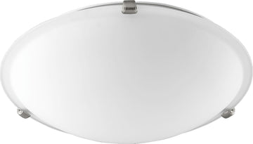 Ceiling Mount Glass Ceiling Lighting, 3 Light, Satin Nickel
