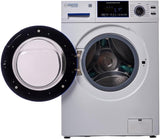 Washer Dryer Combo, 3.1 Cu. Ft/15 lbs Capacity, Anti-Corrosion Design, Convertible Venting, Salt Wash Cycle, Compact