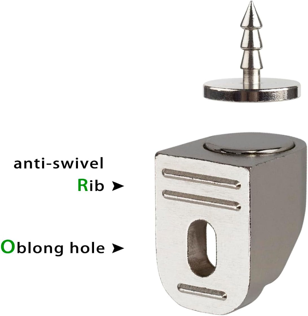 4 Set Magnetic Cabinet Door Catches Hardware Fittings with Neodymium Magnets for Furniture Door Stoppers, Closer