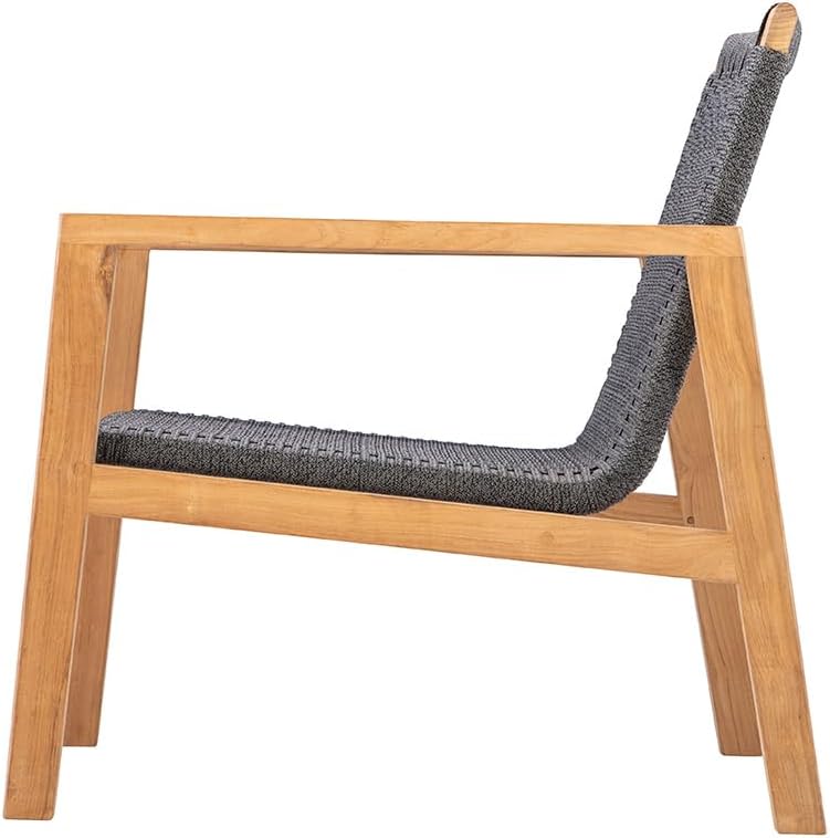 Admiral Club Chair, Comfy Outdoor Chairs with Armrests, Residential and Commercial Teak Chair, Wooden Outdoor