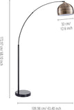 Arquer 68.1" Arc Floor Lamps, Home Offices, Dining Rooms