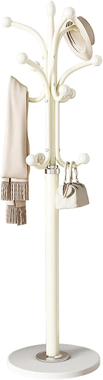 Hall Tree, Marble Base Modern Hall Tree,Metal Frame Freestanding Coat Rack, ,Foyer,Hallway,Corridor,Living Room