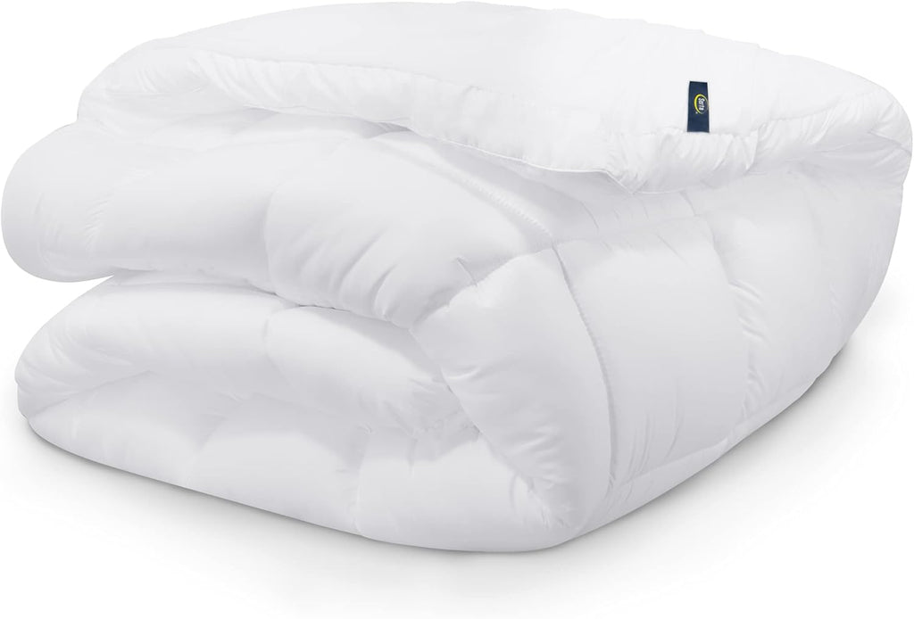 Down Illusion Soft Hypoallergenic 2 inch Pillowtop Simple Fit Mattress Topper, Full, White | Plush two-inch pillowtop