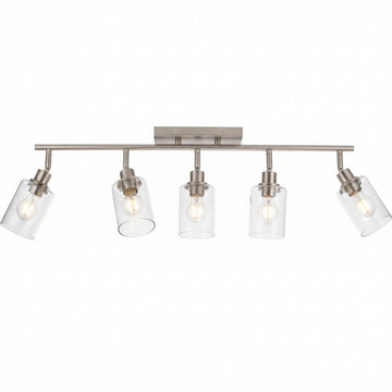5 Light Track Lighting Kit Brushed Nickel Kitchen Track Lighting