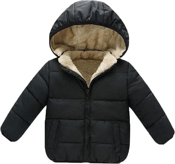 Baby Girls Boys' Winter Fleece Jackets with Hooded Toddler Warm Lined Coat Outer Clothing 1-6 Years