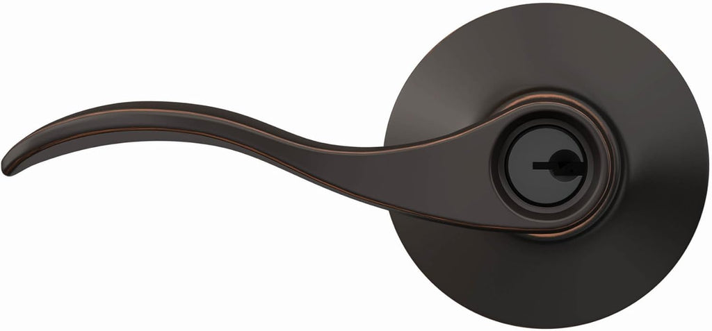 ACC 716 Accent Door Lever, Keyed Entry Lock, Aged Bronze