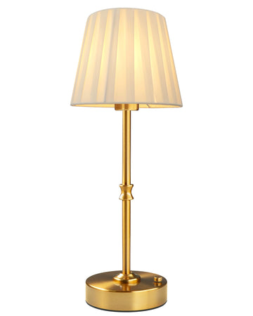 Cordless Table Lamp Rechargeable: Fast Charging & Long Lasting - 2700K Warm Light Small Vintage Gold Lamps -Bedside