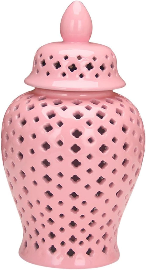 Ceramic Ginger Jar Ceramic Vase Decoration Storage Jar Vase Decorative Vase, 10cmx10cmx22cm