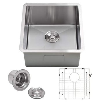 18 Inch Undermount Bar Sink, Stainless Steel