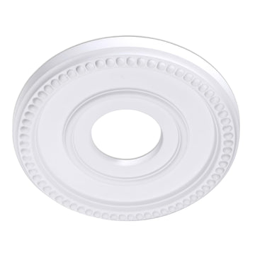 1-Pack Ceiling Medallion - 12-1/2" OD x 3-15/16" ID x 1-3/8" P - Primed Light Fixture Cover Plate for Chandeliers