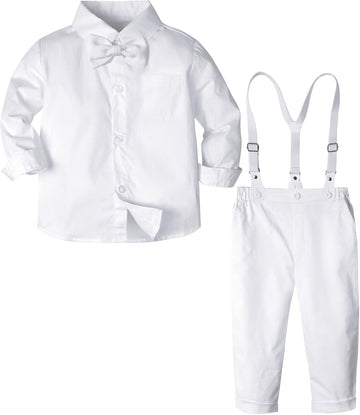 Baby Boy Baptism Outfit Toddler Christening Clothing Formal Dress Suit White