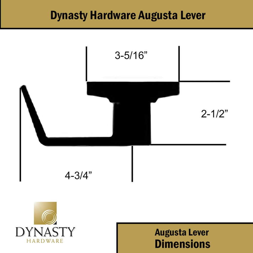 Augusta Passage Lever Set, ADA, Grade 2, Flat Black