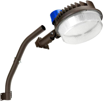 120W LED Barn Light Dusk to Dawn Outdoor Security Area Flood Light | 18000LM,5000K,Photocell,Free Extension Arm,Pole