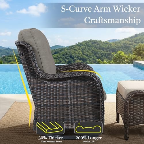 6-Piece Outdoor Patio Furniture Set - Conversation | All-Weather Resistant with Thick Cushions for Patio, Garden & Porch