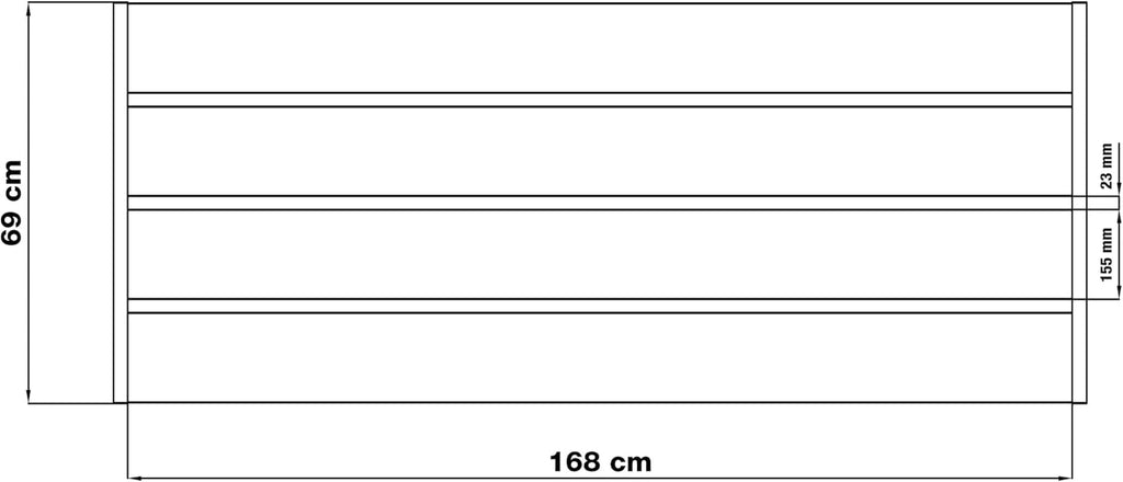 Reno Fence Panel 168 x 69 cm Anthracite