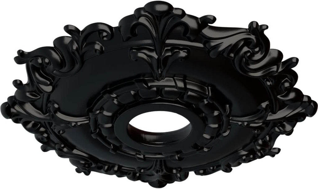 Riley Ceiling Medallion, Jet Black