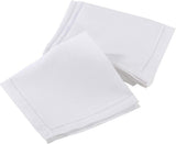 Handmade Basic Hemstitch Border Linen-Cotton Tablecloth (12" x12 Napkins - Set of 4)