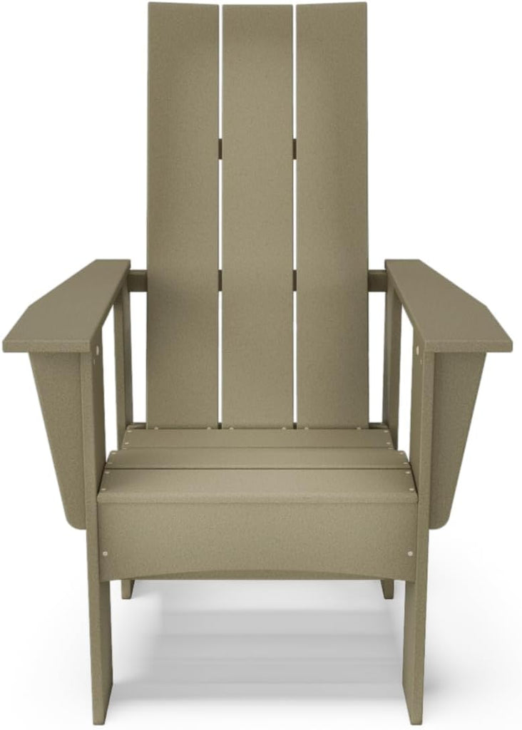 Alpine Adirondack with Raised & Upright Seat (Weathered Wood)