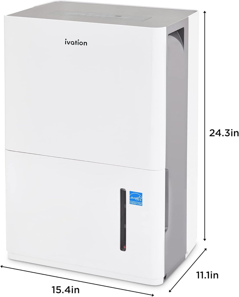 4,500 Sq. Ft Energy Star Dehumidifier With Pump, Large Capacity Compressor De