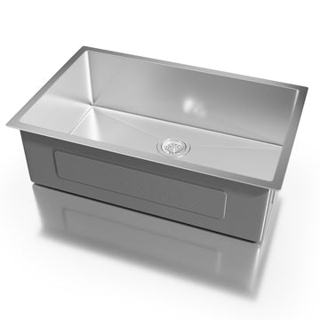 30 x 19 Undermount Kitchen Sink, T304 18 Gauge Stainless Steel Single Bowl