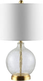 SAFAVIEH Lighting Collection Lovell Clear Glass/ Gold 22-inch Bedroom Living Room Home Office Desk N