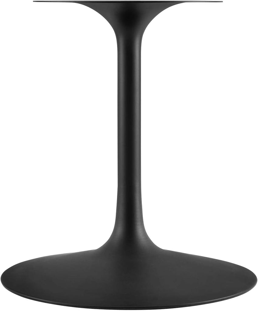 Inspired Saarinen Style Tulip Oval Pedestal Dining Table — Black Base / Walnut Top, 60″ Oval
