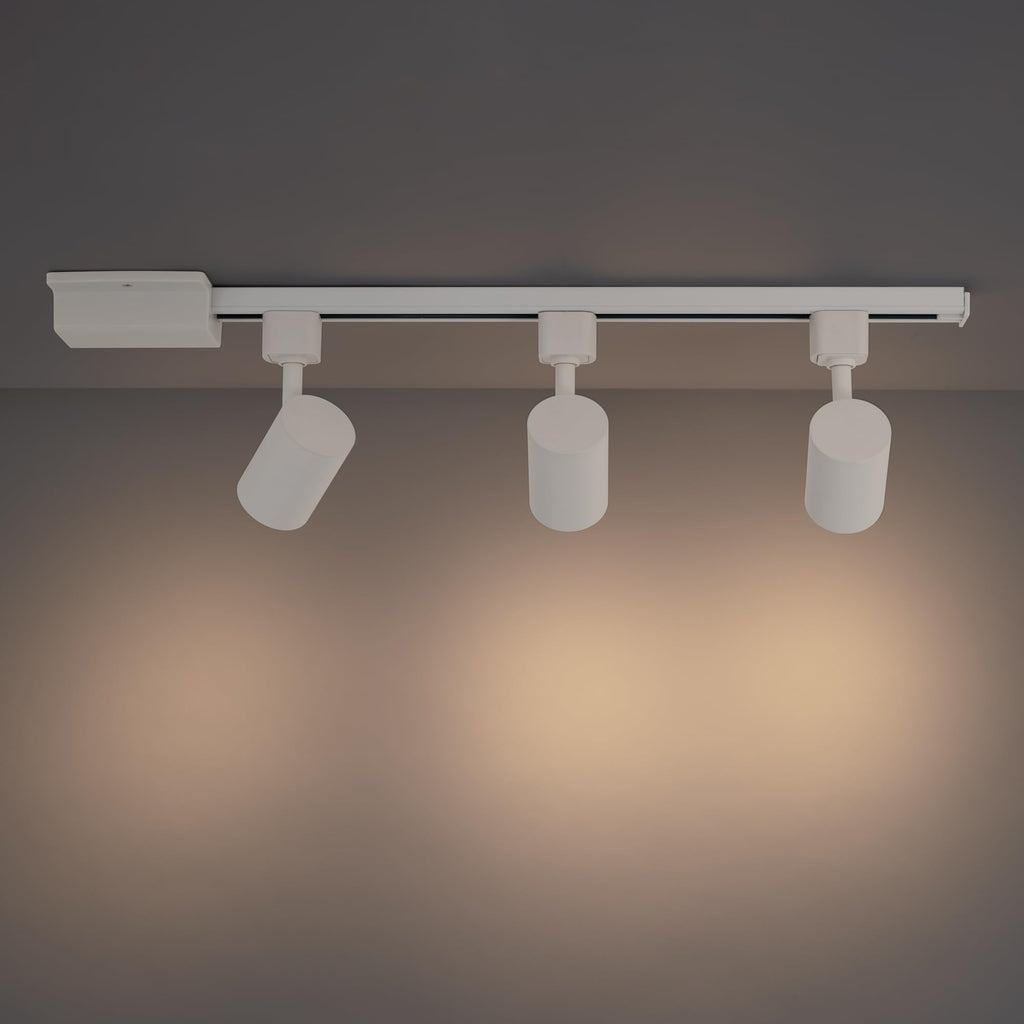Amped Collection LED 10W Track Head 3000K Warm White Energy Efficient in White for H Track, Standard 3-Wire Track