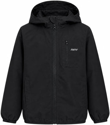 Boys Girls Rain Jacket Kids Waterproof Hooded Raincoat Windbreaker