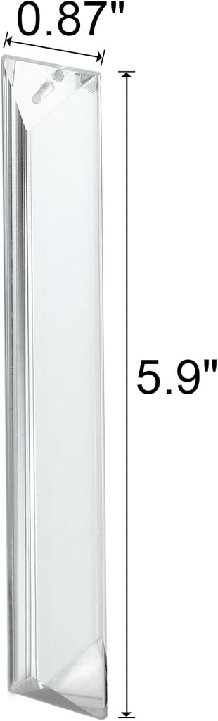 12 Pieces Chandelier Crystals Replacement K9 Crystal Prisms with Hooks for Crystal Chandeliers Metal Clip Crystal
