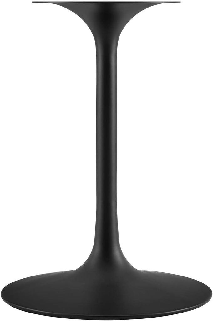 Inspired Saarinen Style Tulip Oval Pedestal Dining Table — Black Base / White Top, 48″ Oval