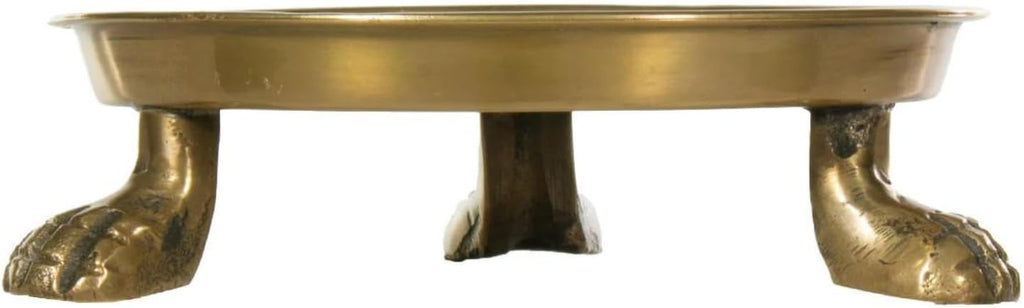 Round Clawfoot Dish - by Home Collection - Gold - Decor, Candles, Jewelry, Perfume, Cosmetics, and Coffee Table