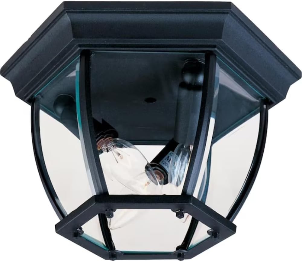 Crown Hill 2-Light Ceiling Light | White Finish | Frosted Glass Shade | Traditional Ceiling Light Fixture