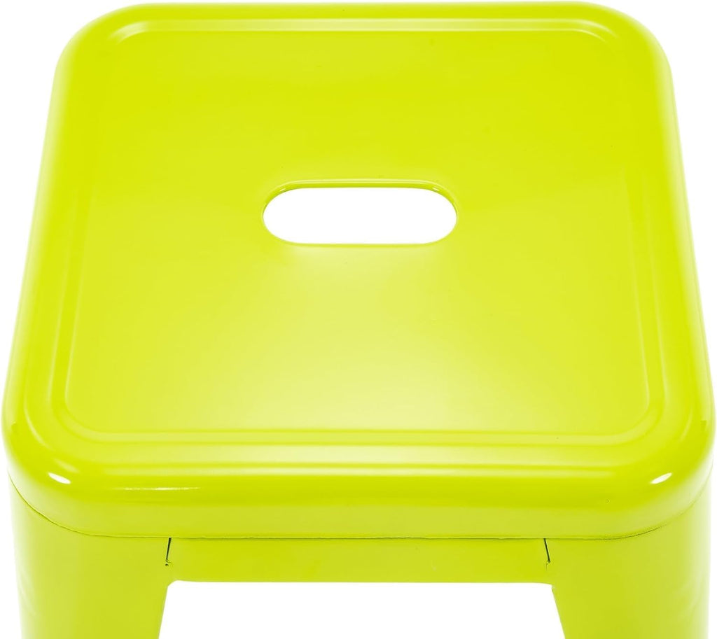 18 inch Industrial Metal Bar Stools, Counter Height Industrial Stools, Stackable Backless Design Island, Bar & Patio