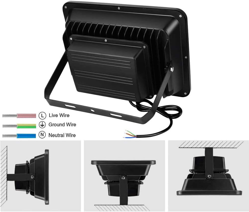 200W LED Flood Lights Outdoor, 20000LM Super Bright Security Floodlight, 100-277V, IP66 Waterproof, Commercial