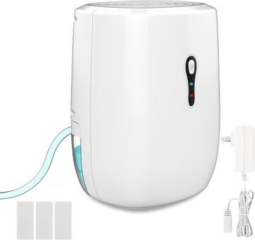 Dehumidifier with Drain Hose. Small Portable Dehumidifier. Auto