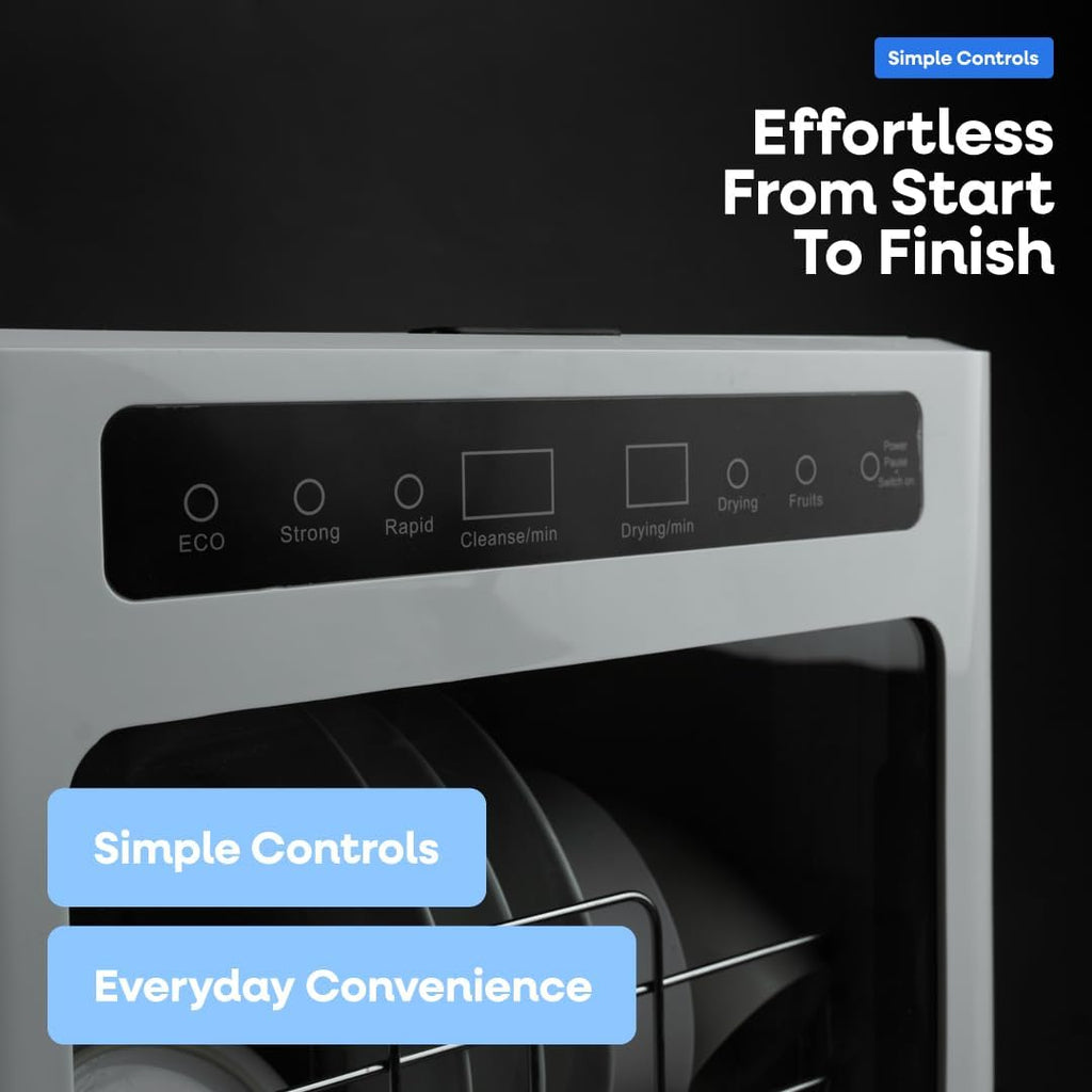 Collier Kitchen Portable Countertop Dishwasher Compact Mini Dishwasher with 5 Wash Programs