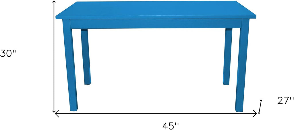 48" Caribbean Blue Solid Wood Dining Table
