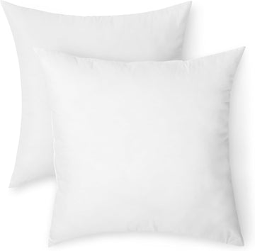 Square Hypoallergenic Down Alternative Pillow Insert, Machine Washable, Softness and Support, 20 inch, 2-Pack - Set of 2