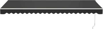 Electric Patio Awning Caribbean White Frame 16x10 Black | Retractable sunshade for decks and balconies