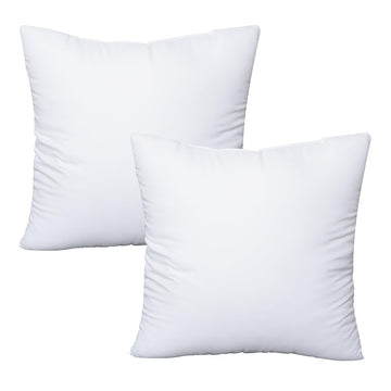 Throw Pillows Insert Set of 2, with 100% Cotton Cover, Bed and Couch - Indoor Hotel Decorative Pillows, 26x26 in