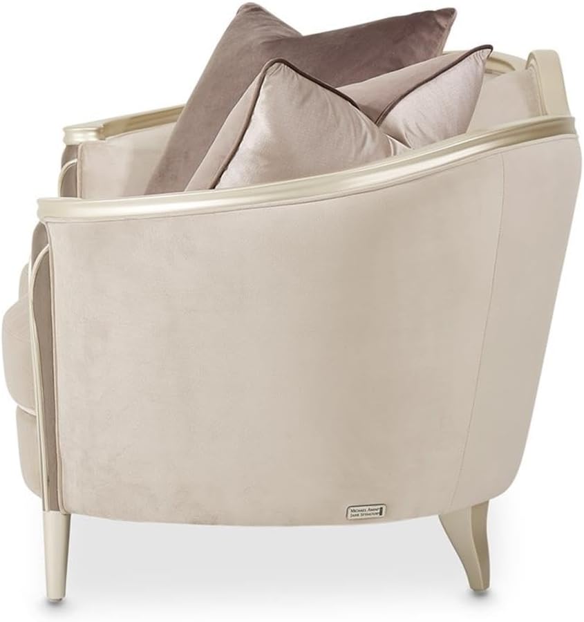 Villa Cherie Velvet Loveseat in Porcini/Hazelnut Brown
